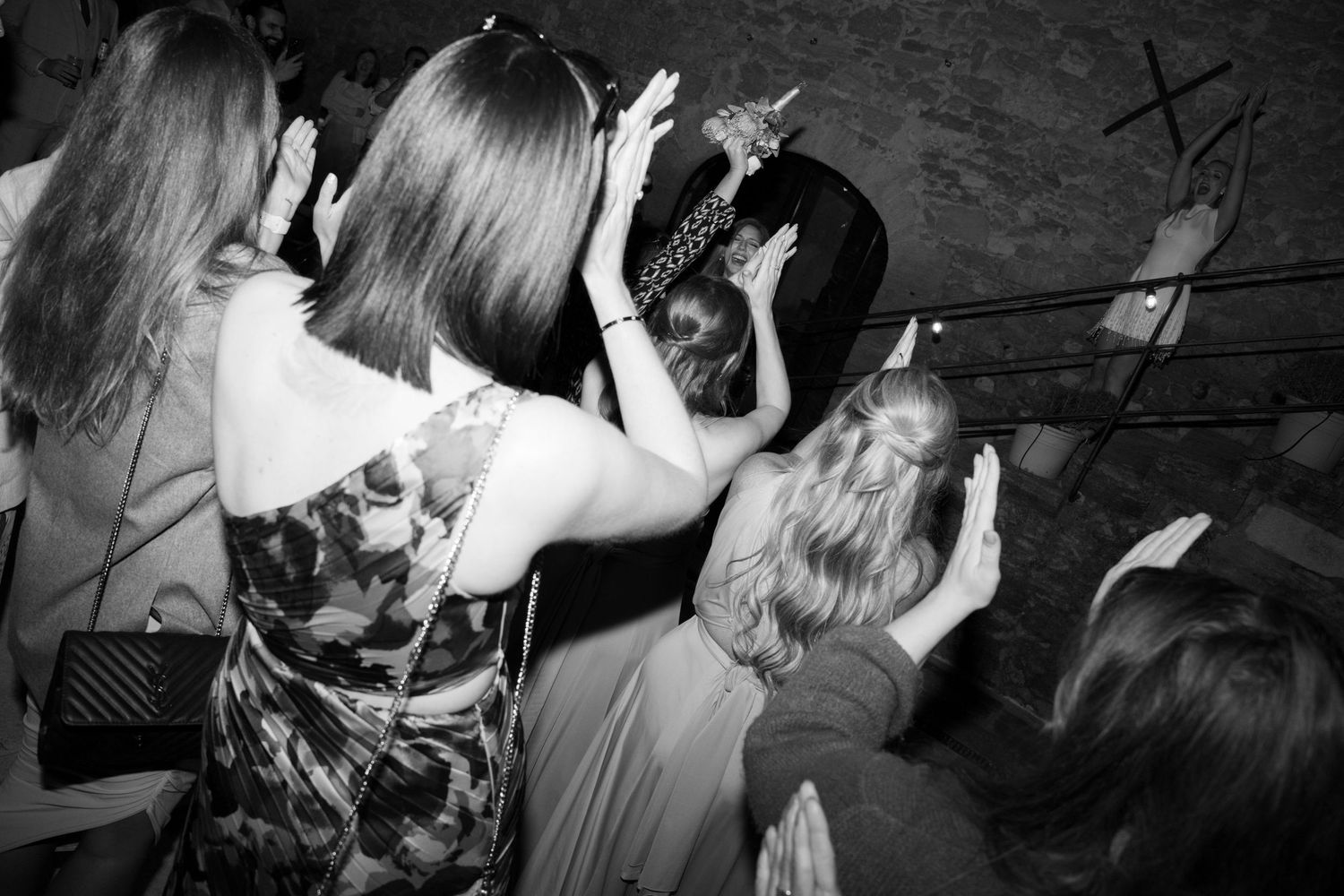 guests dancing at Destination wedding in Provence France
