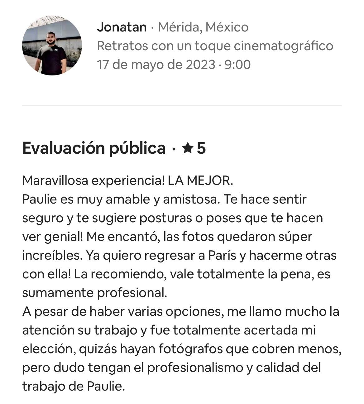 👉 5.0 ★ rating – 100+ five-star reviews | 15 years experience - Paulie Delic - Paris - Photographer - Reddit