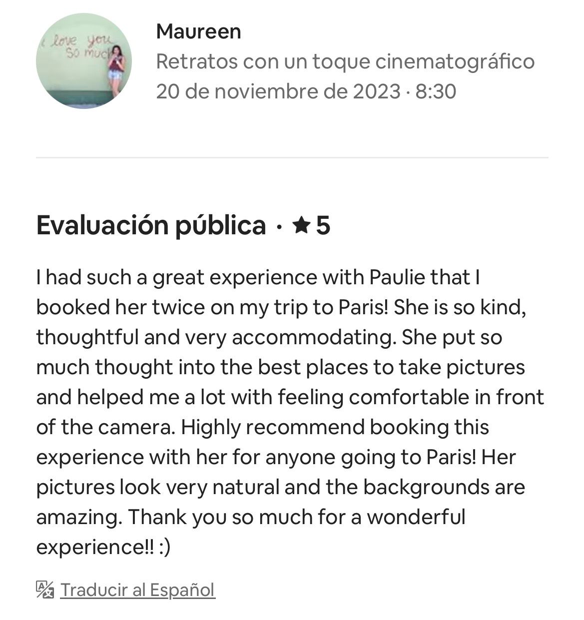 👉 5.0 ★ rating – 100+ five-star reviews | 15 years experience - Paulie Delic - Paris - Photographer - Reddit