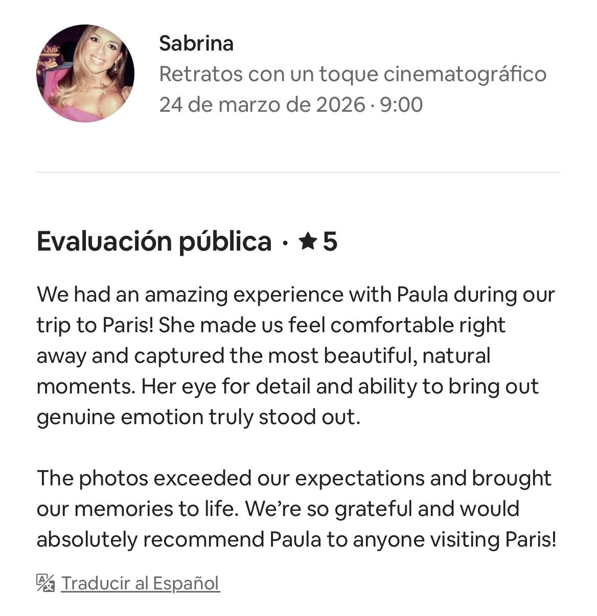 👉 5.0 ★ rating – 100+ five-star reviews | 15 years experience - Paulie Delic - Paris - Photographer - Reddit