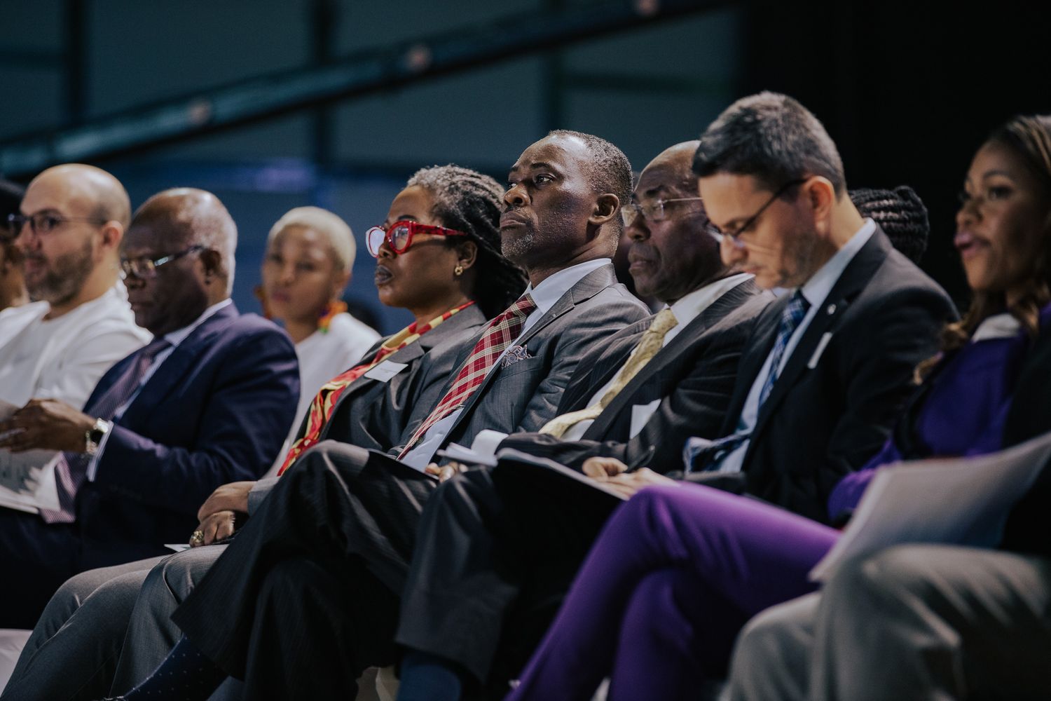 Diverse attendees seated at The Ghana Automotive Summit 2023 conference.