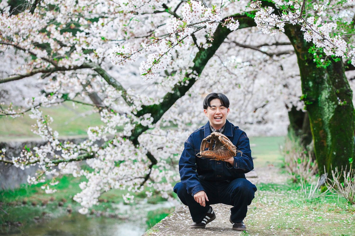 成人式　櫻　夙川公園 sakura　野球部