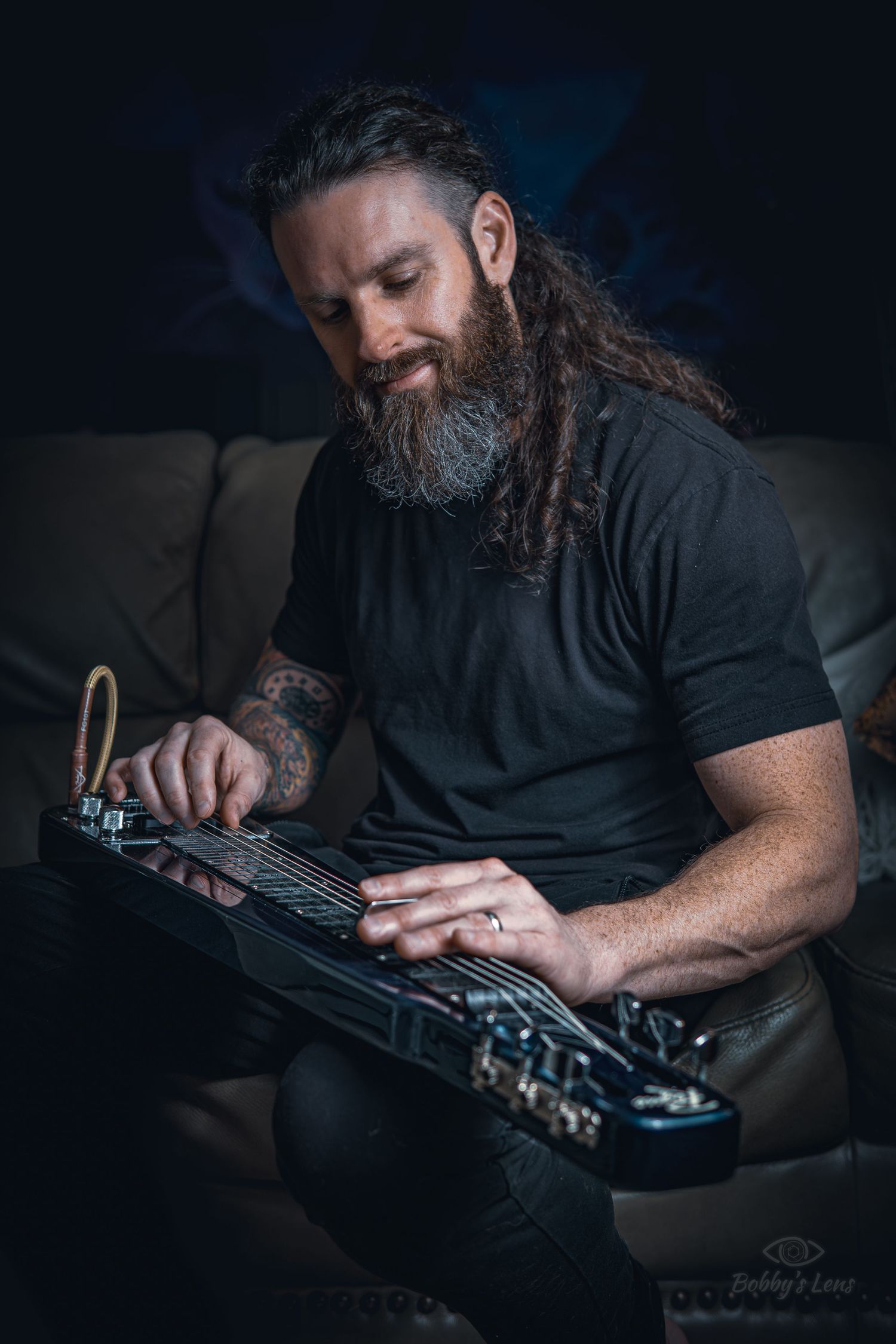 Musician portrait on location in Pompano Beach Florida