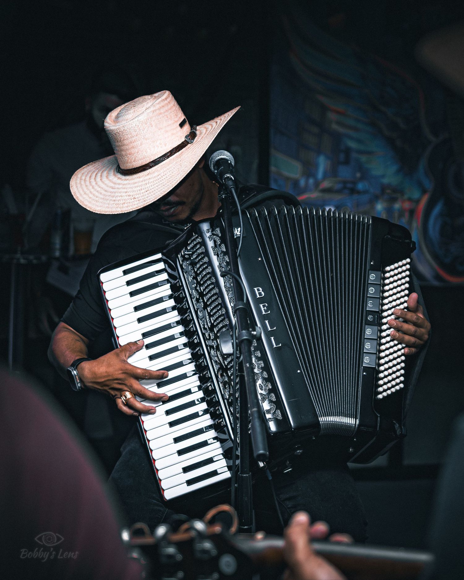 Dramatic musician concert portrait in Pompano Beach Florida