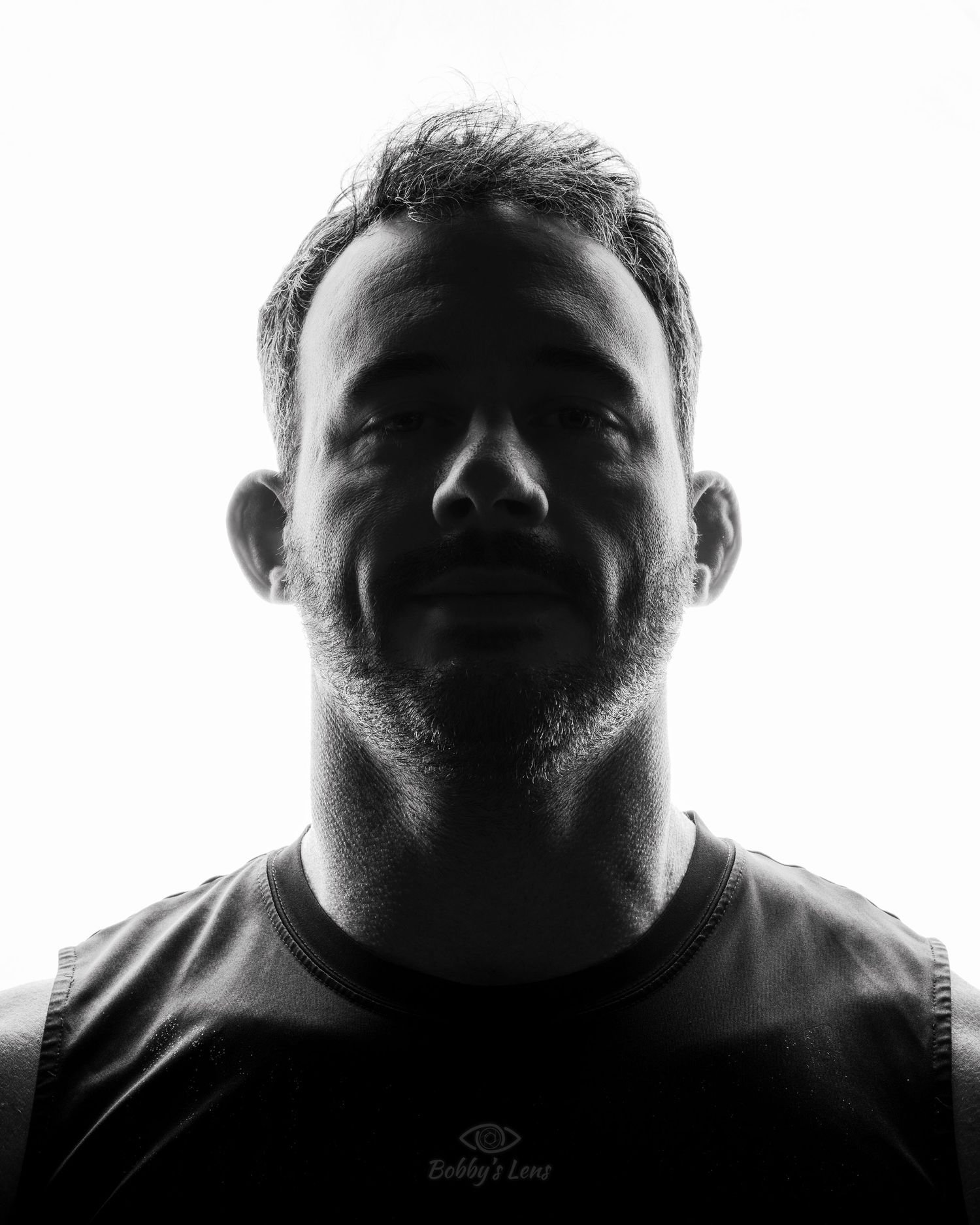 backlit headshot in Pompano Beach studio