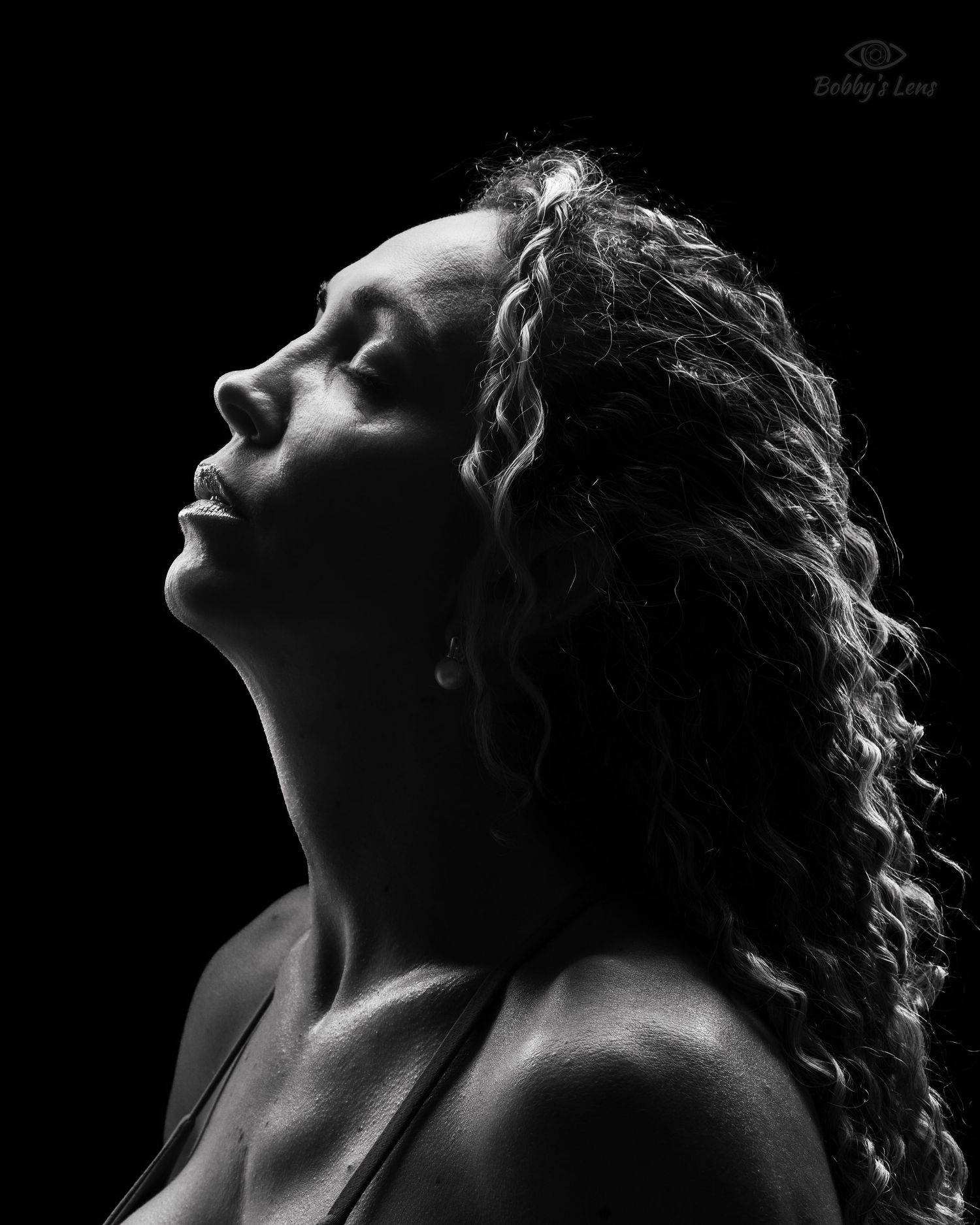 Dramatic rim lighting portrait in South Florida