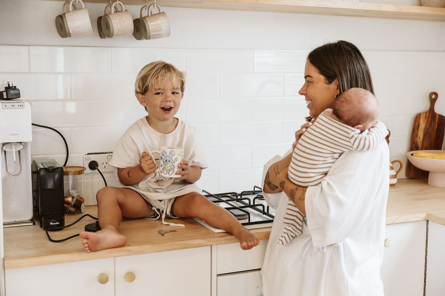 Newborn photoshoot in home with toddler. Activity led session.
