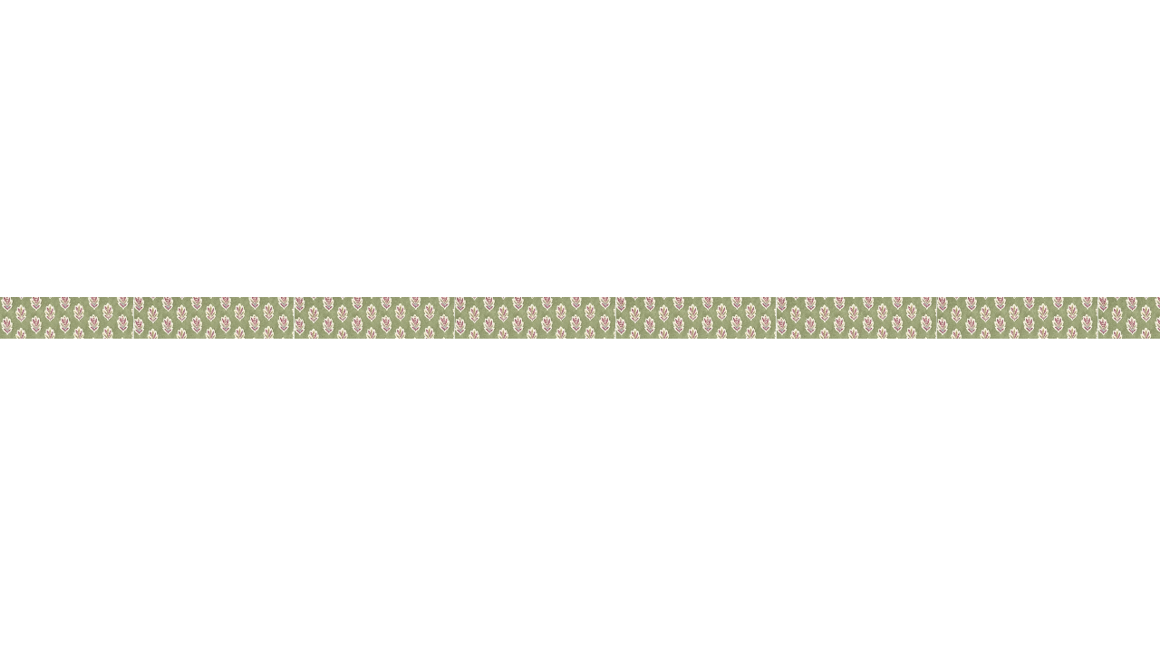 Narrow decorative ribbon trim with olive green and gold geometric pattern, ideal for crafting and sewing projects.