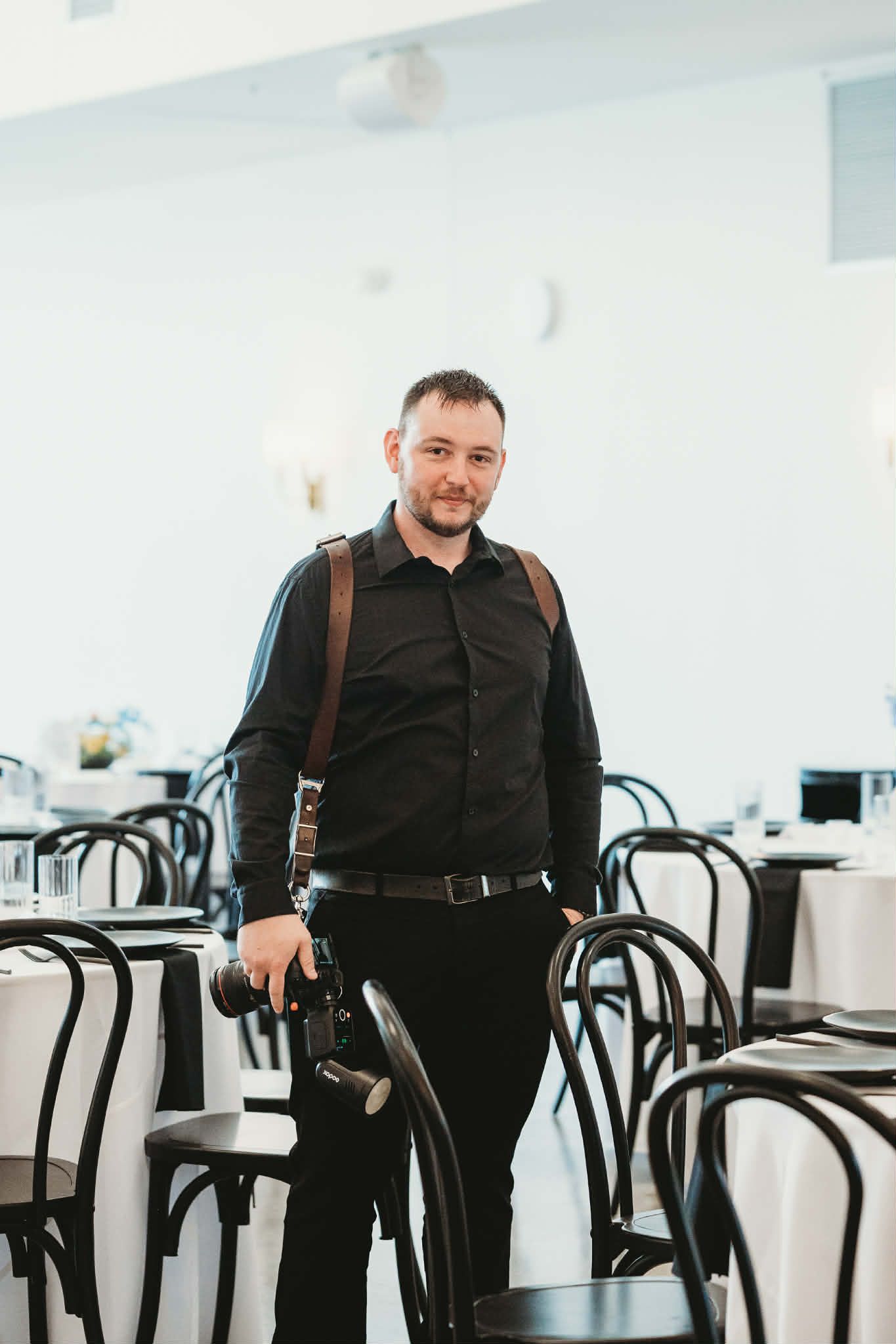 Me, the photographer, photographing a wedding