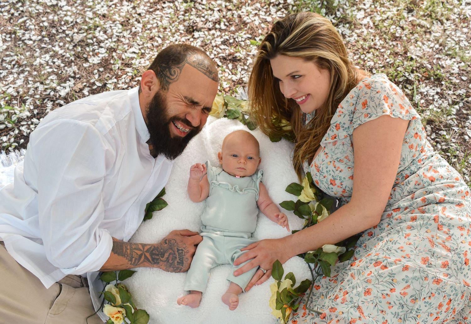 family photos at babies 3 month old photoshoot