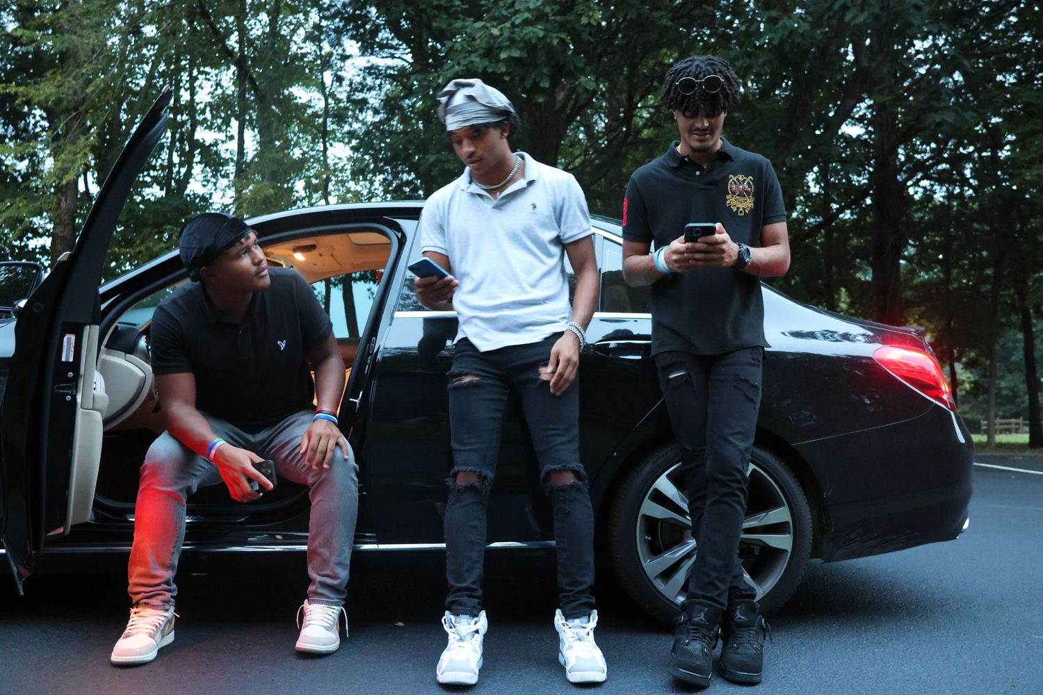 Group of Boys at Car