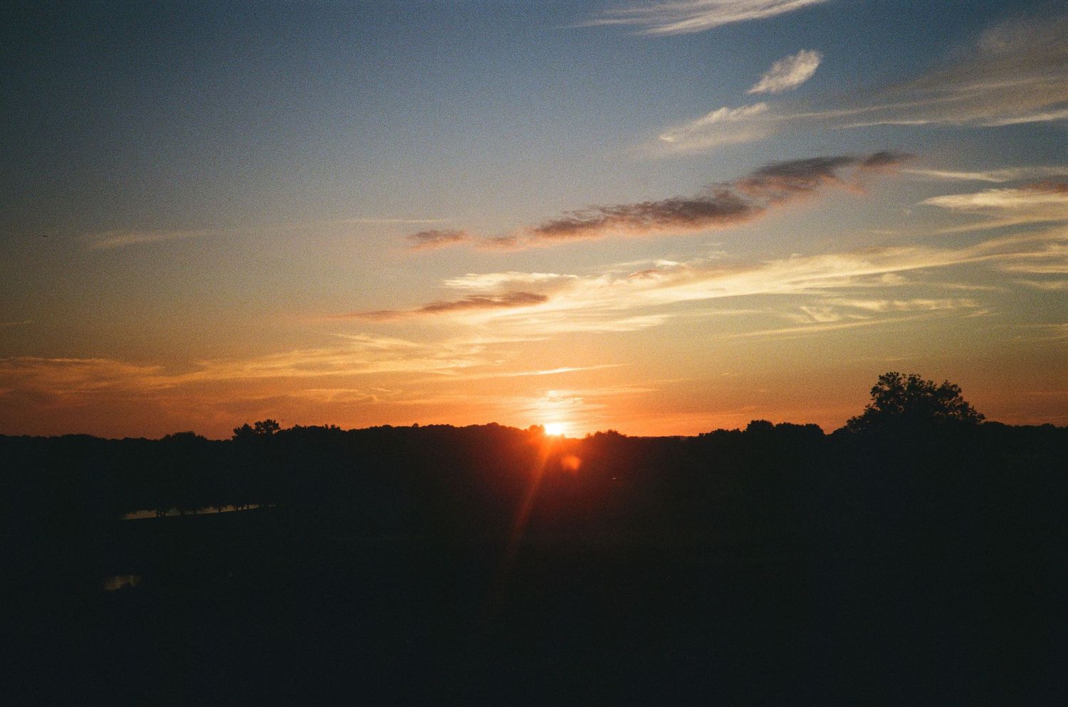 Photograph of a sunset.