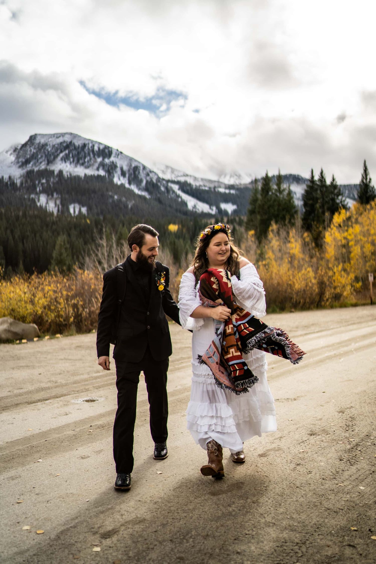 Couple gets eloped on Kebler Pass. Captured by Crested Butte Elopement Photographer.