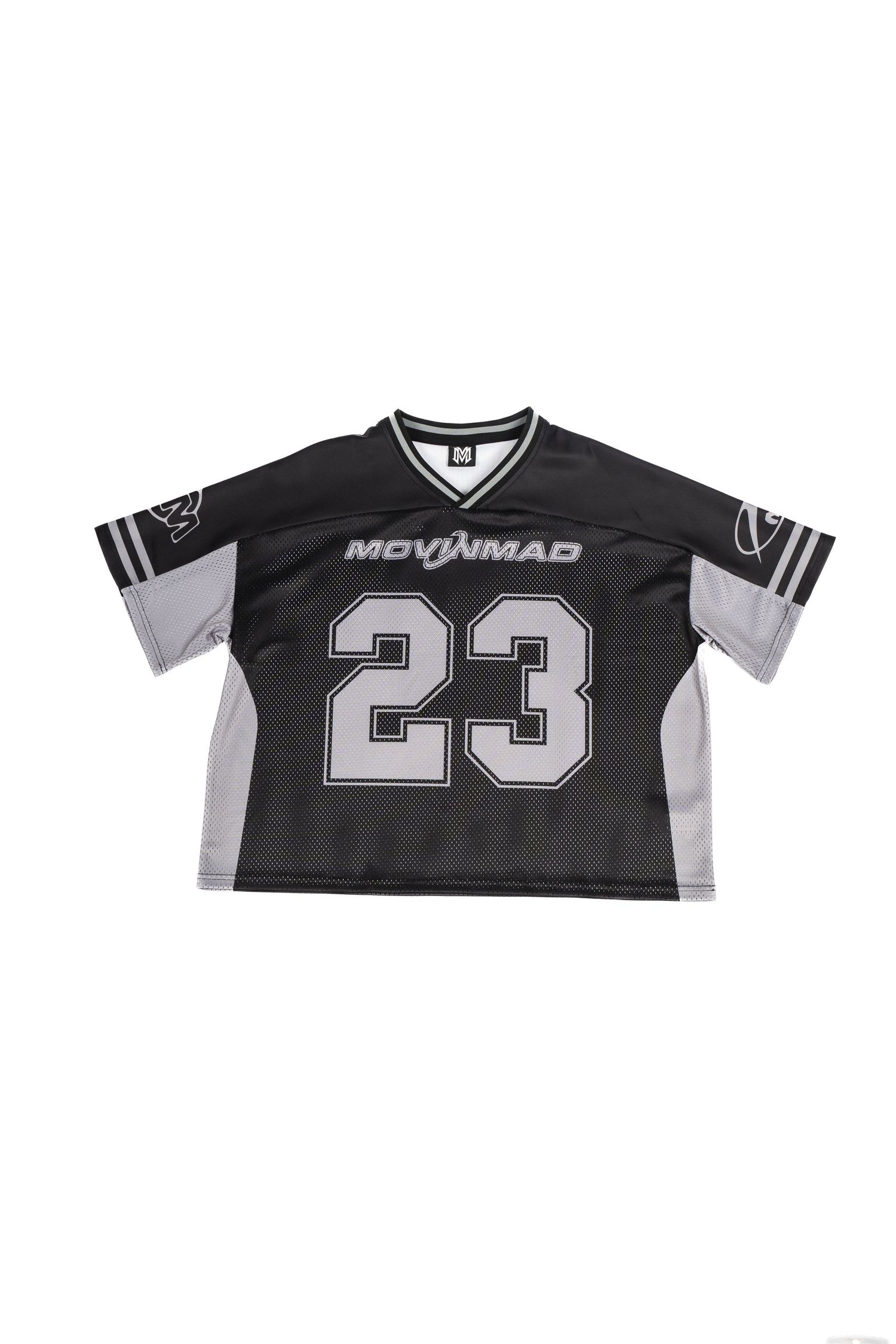 Black and grey sports jersey with number 23 and Moomanad branding.