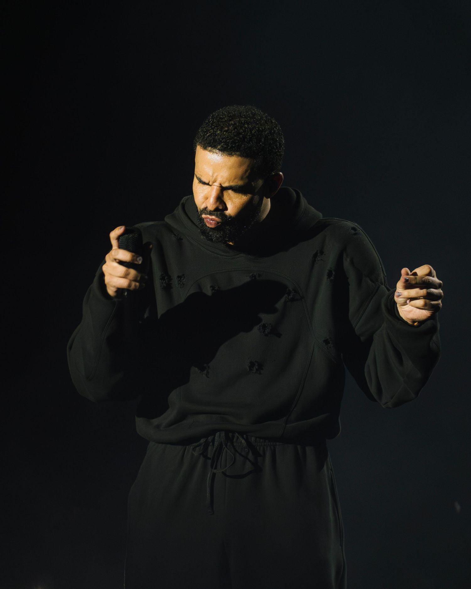 Drake music performance, during his Australian Anita Maxwin Tour
