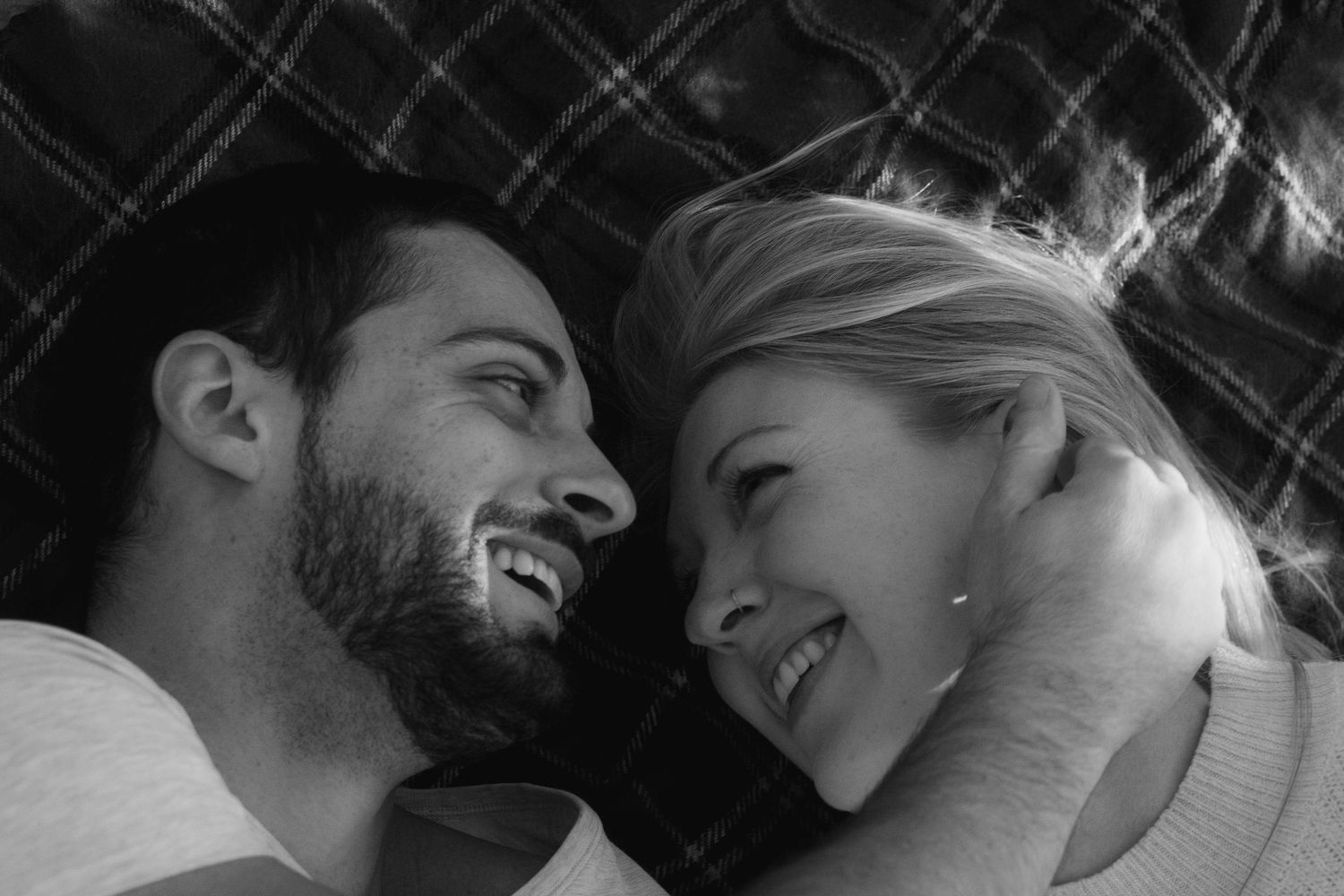 couple laughs