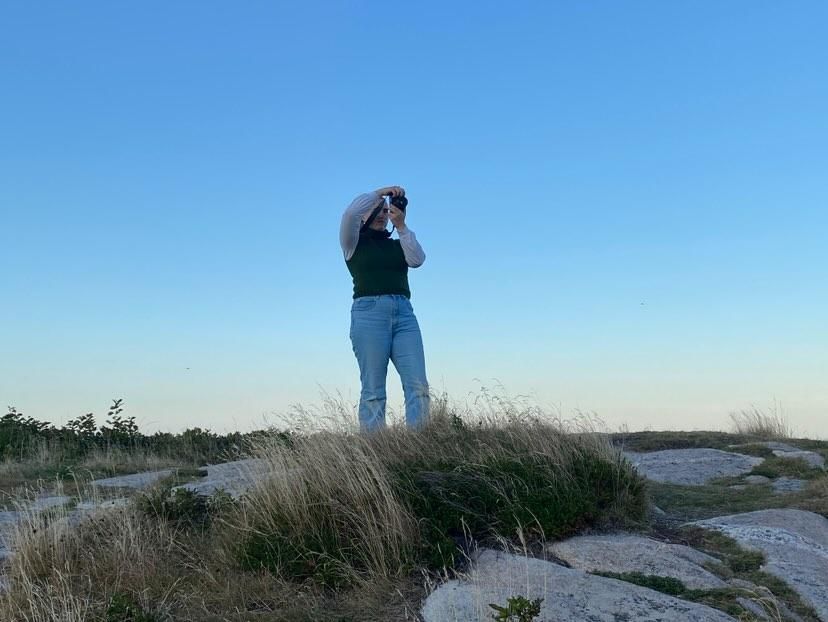 Sabrina Sommerville taking a photo