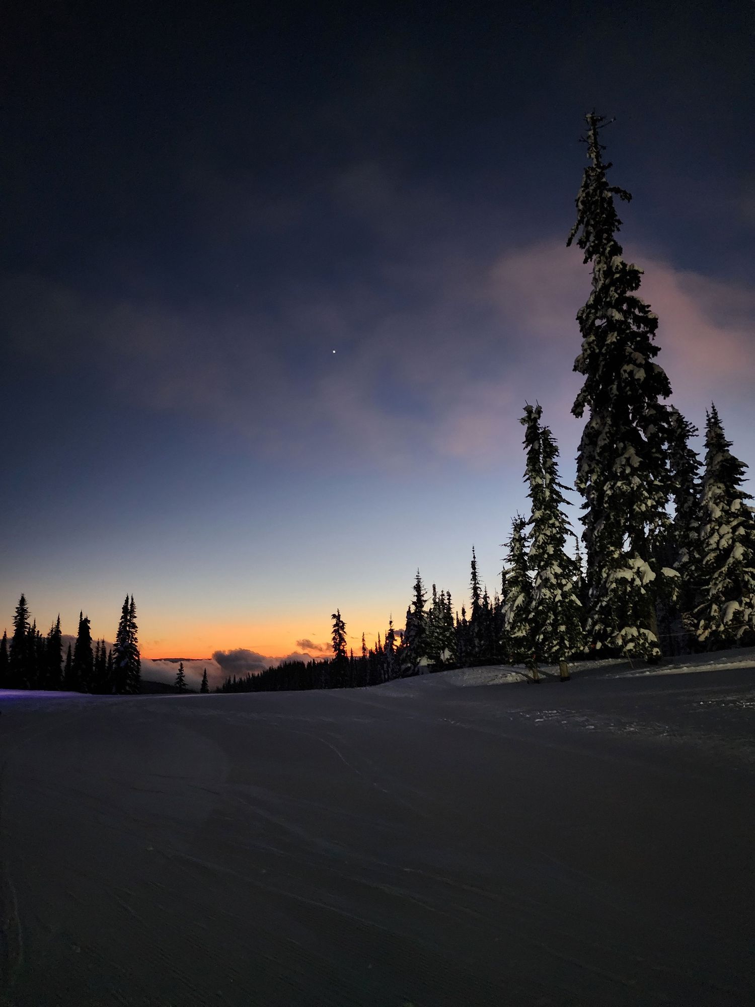 sunset on the mountain