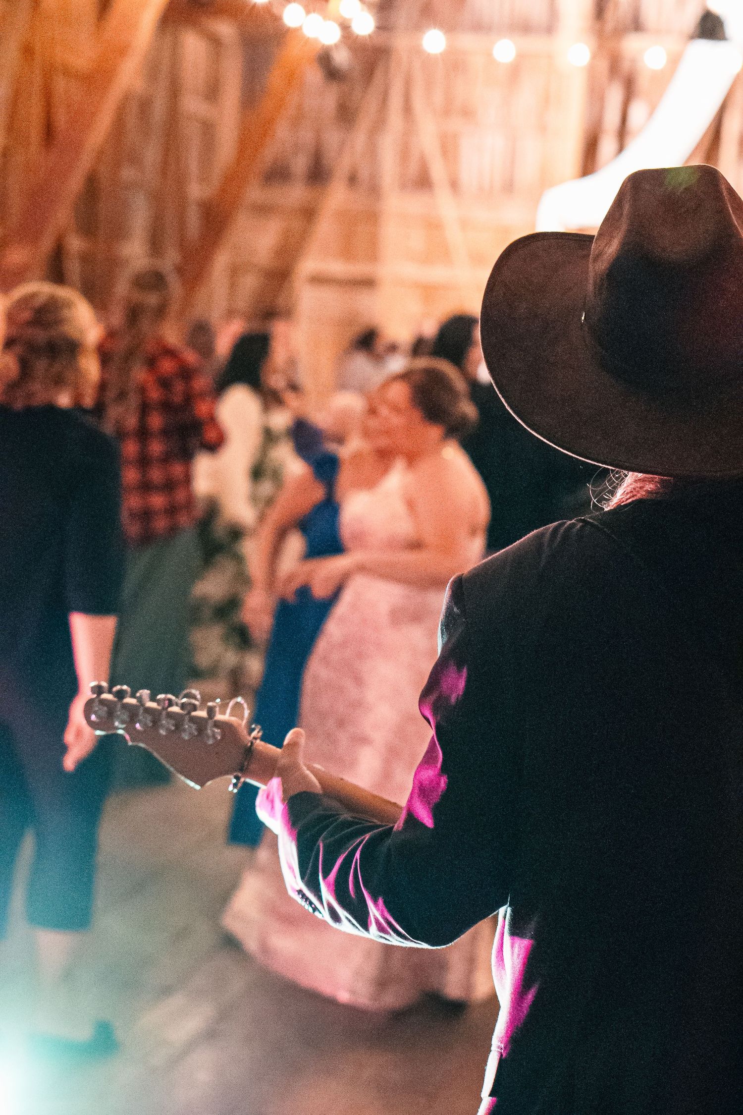 Band at barn wedding