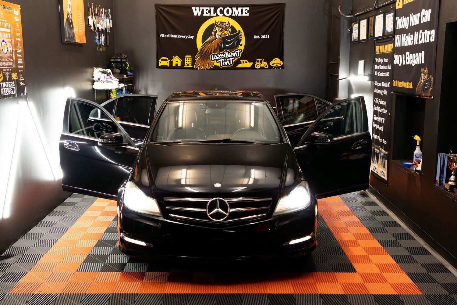 Black Mercedes-Benz Atlanta vinings sandy springs business marketing photoshoot cobb county buckhead smyrna marietta