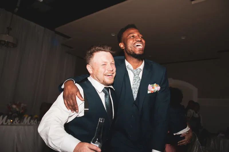 groom and groomsman