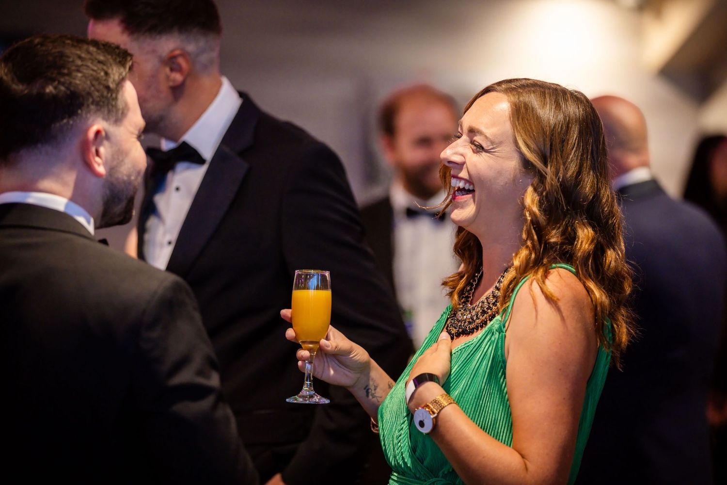 Guests enjoying a charity event.