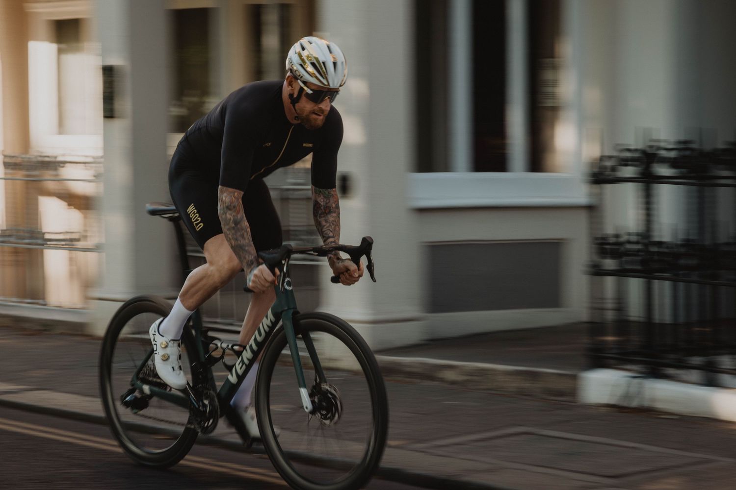 Sir Bradley Wiggins riding in London