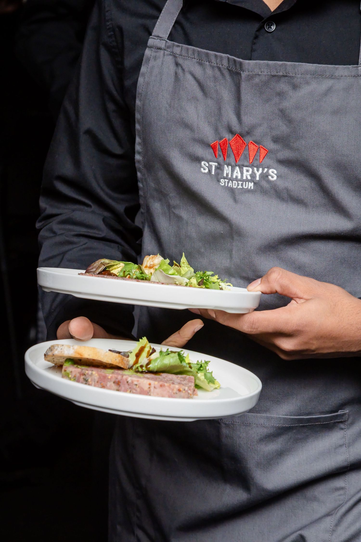 Catering at St Mary's Stadium, Southampton.