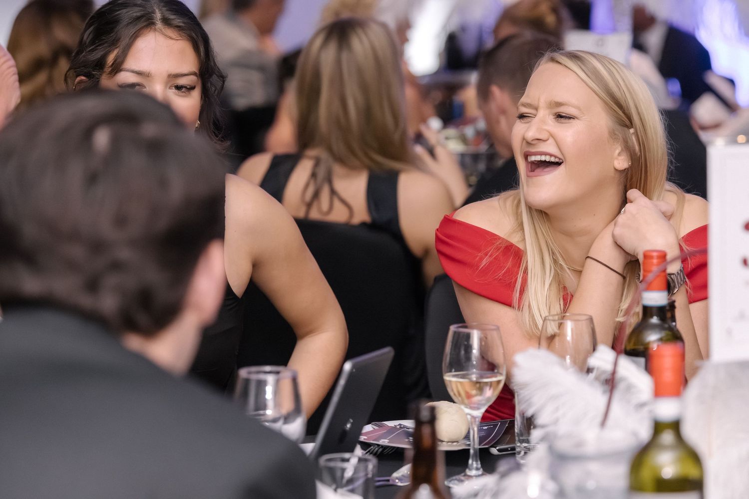 Guests enjoying charity event.