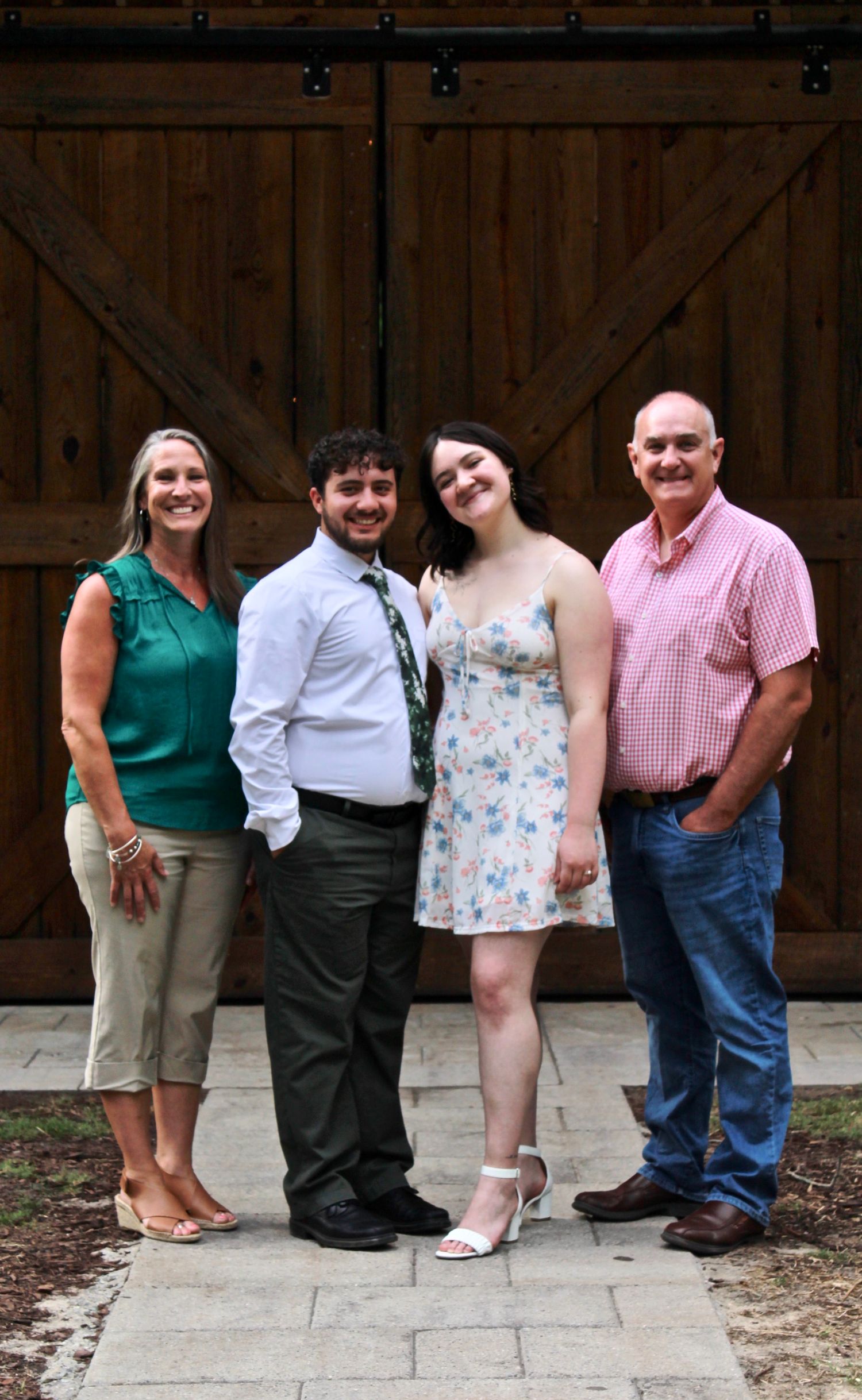 Family photos at a wedding.