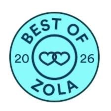 A series of light blue circular logos or badges with text arranged in a horizontal row.