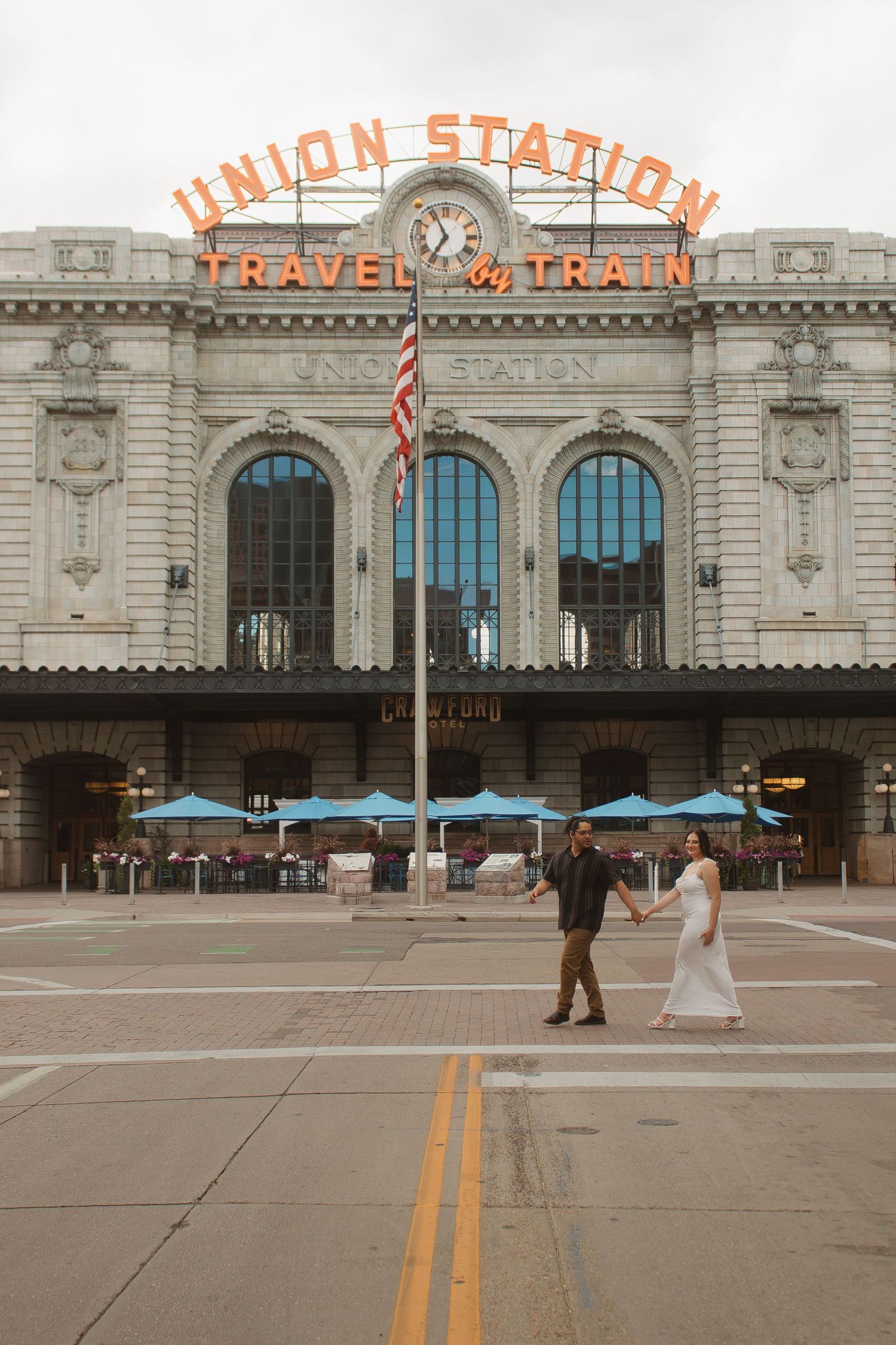 Historic Union Station building exterior with classic signage and architecture.