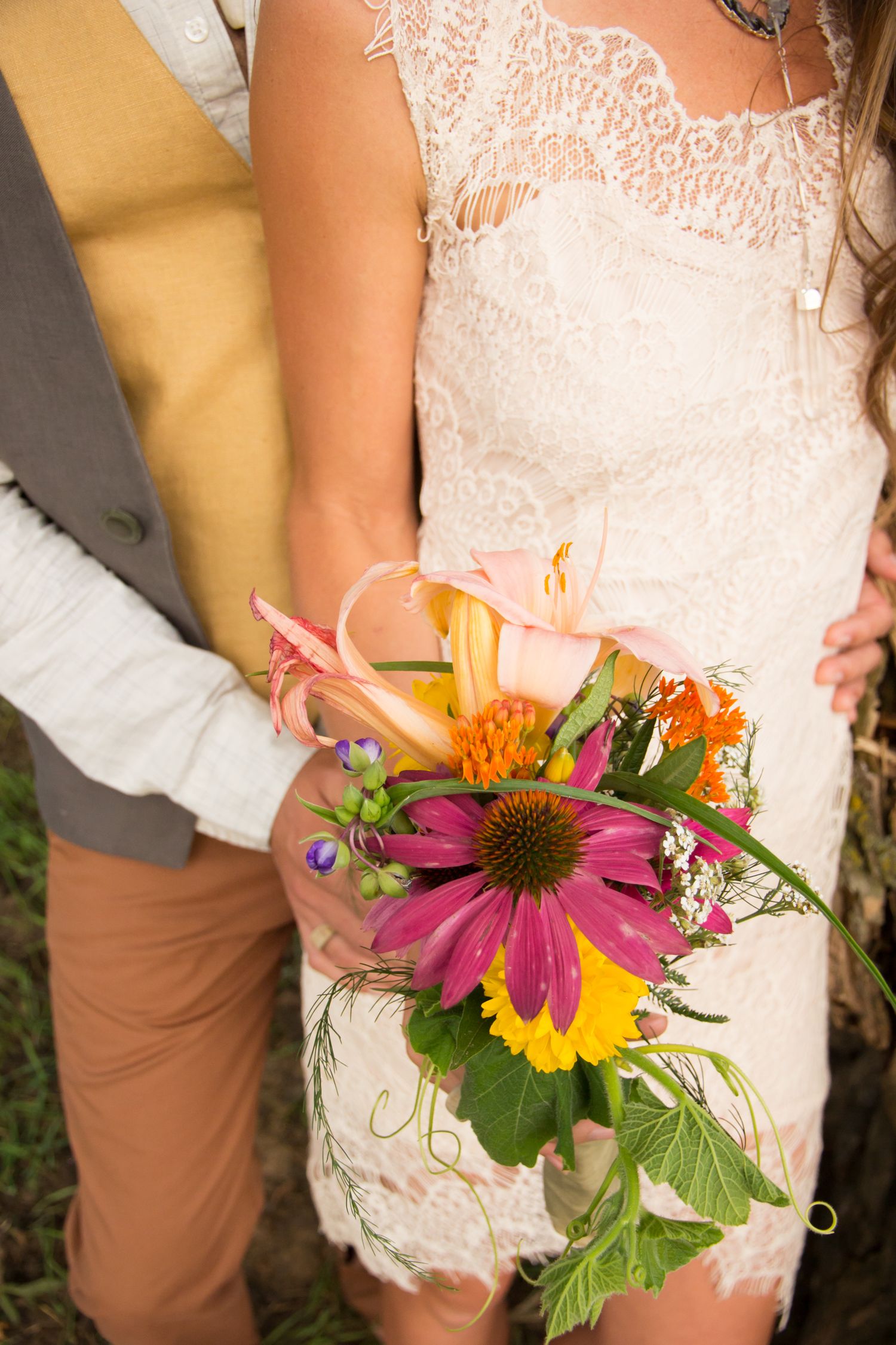 Rustic wedding bouquet detail photo, timeless floral photography by Colorado photographer Cassandra Jene