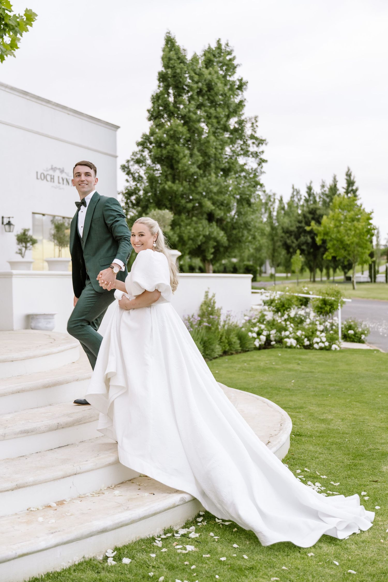 Cape Town wedding venue with bridal couple