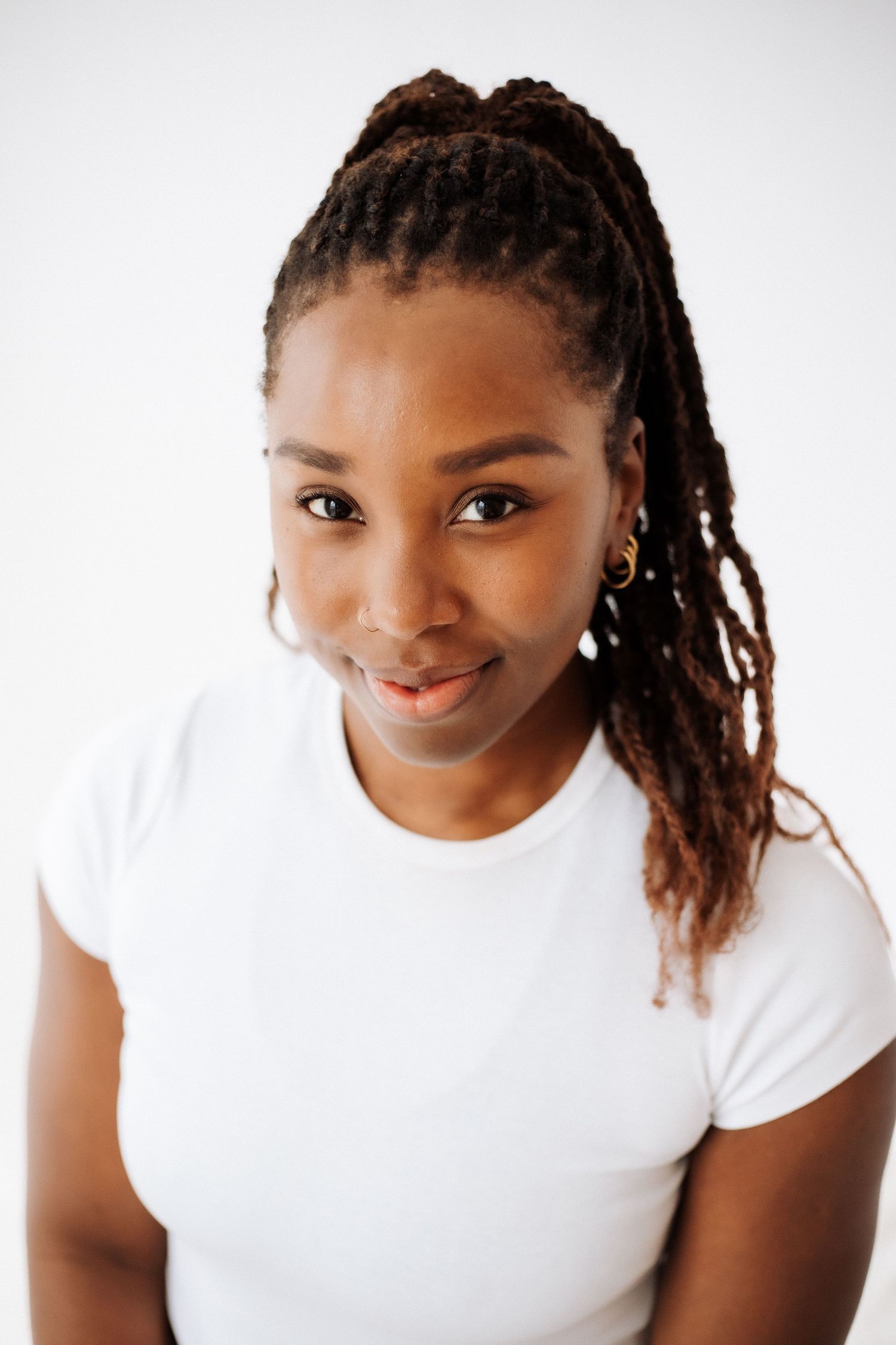 Shepperton Surrey photography studio portrait headshot session white backdrop,