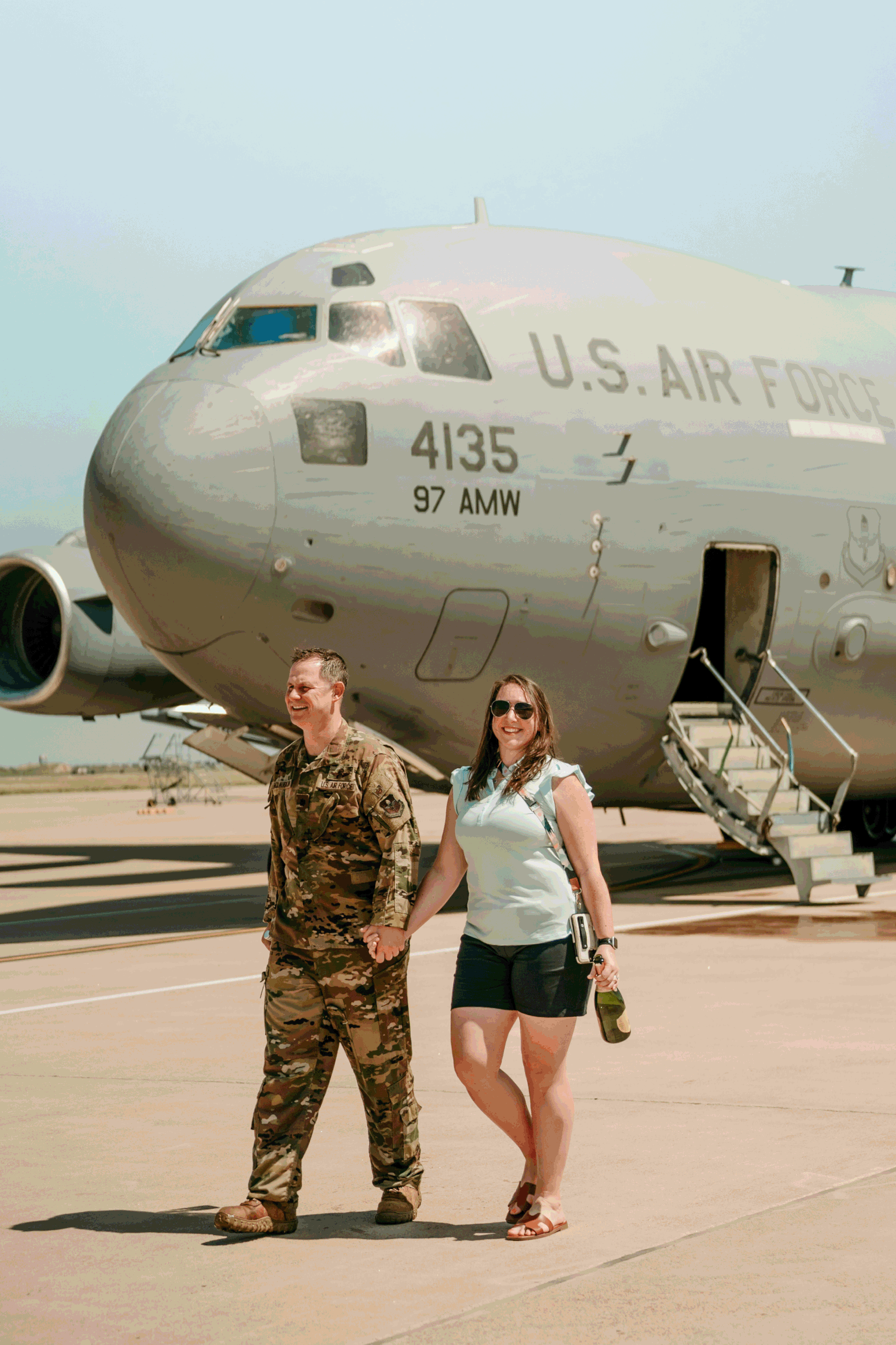 Mia Corazon Photography Lt Col Patrick Michelle McLaughlin Fini Flight Altus Air Force Base AFB Oklahoma OK Session Family Photoshoot KC-135