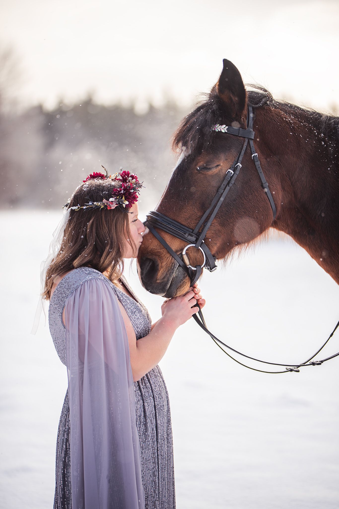 Sunset, Horse, dress