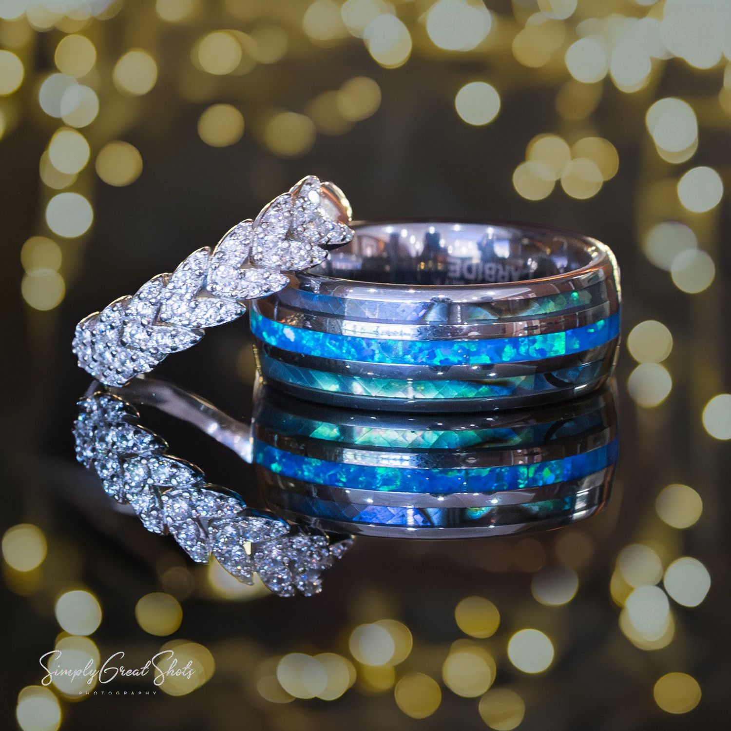 Ansty Hall wedding photographer capturing wedding rings detail shot in Georgian estate setting