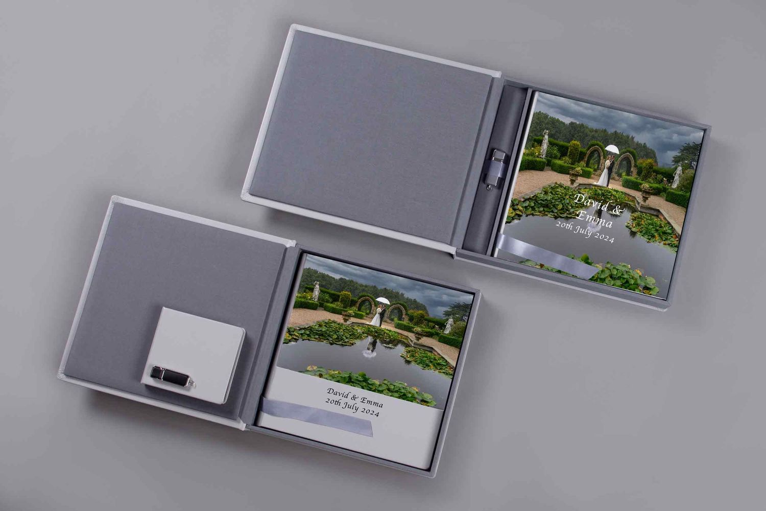 Matching parents' albums are a wonderful gift for the parents of the bride and groom.