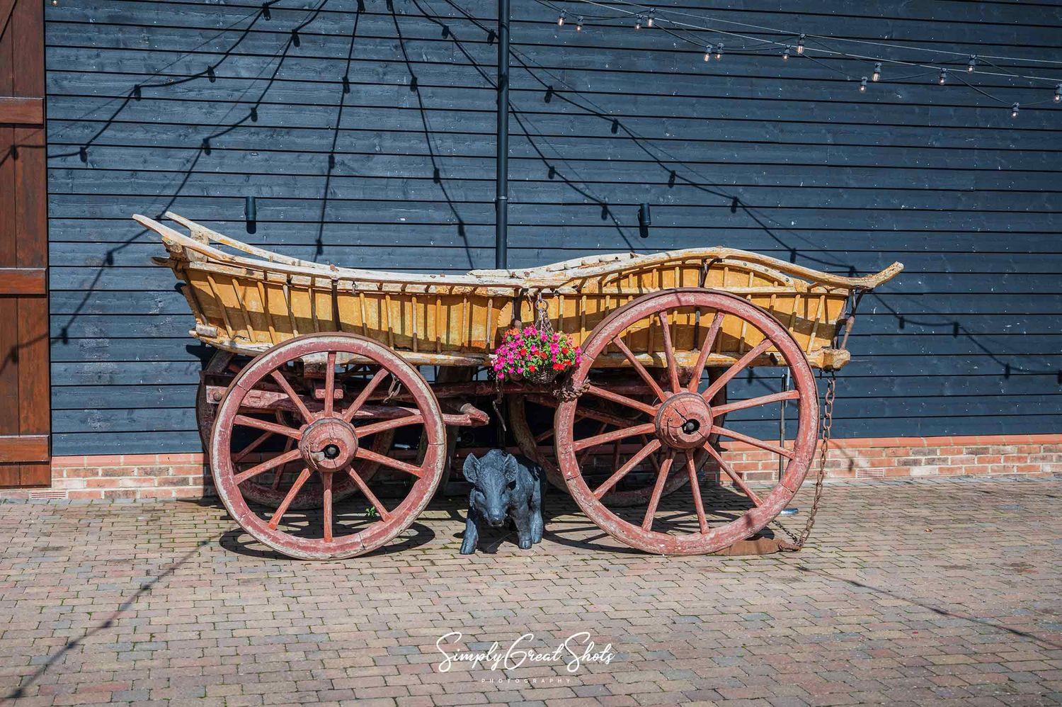 The original haycart from the original farm that was on the site of the Winters Tale Country Barn