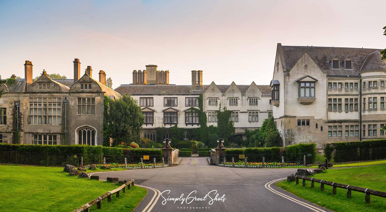 Coombe Abbey wedding photographer capturing historic Tudor Gothic abbey entrance and architectural details