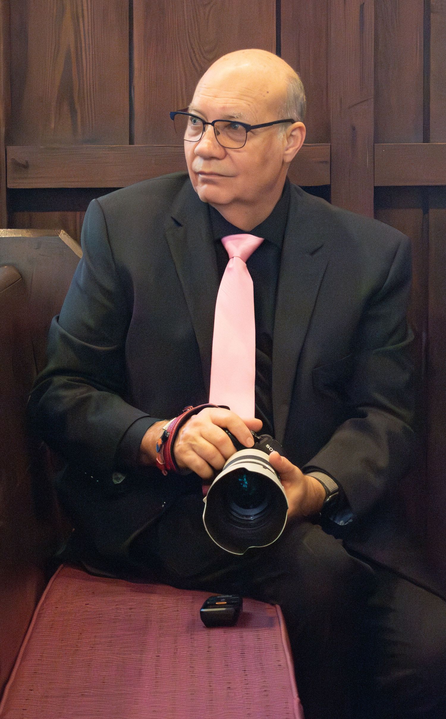 Michael shooting a wedding.