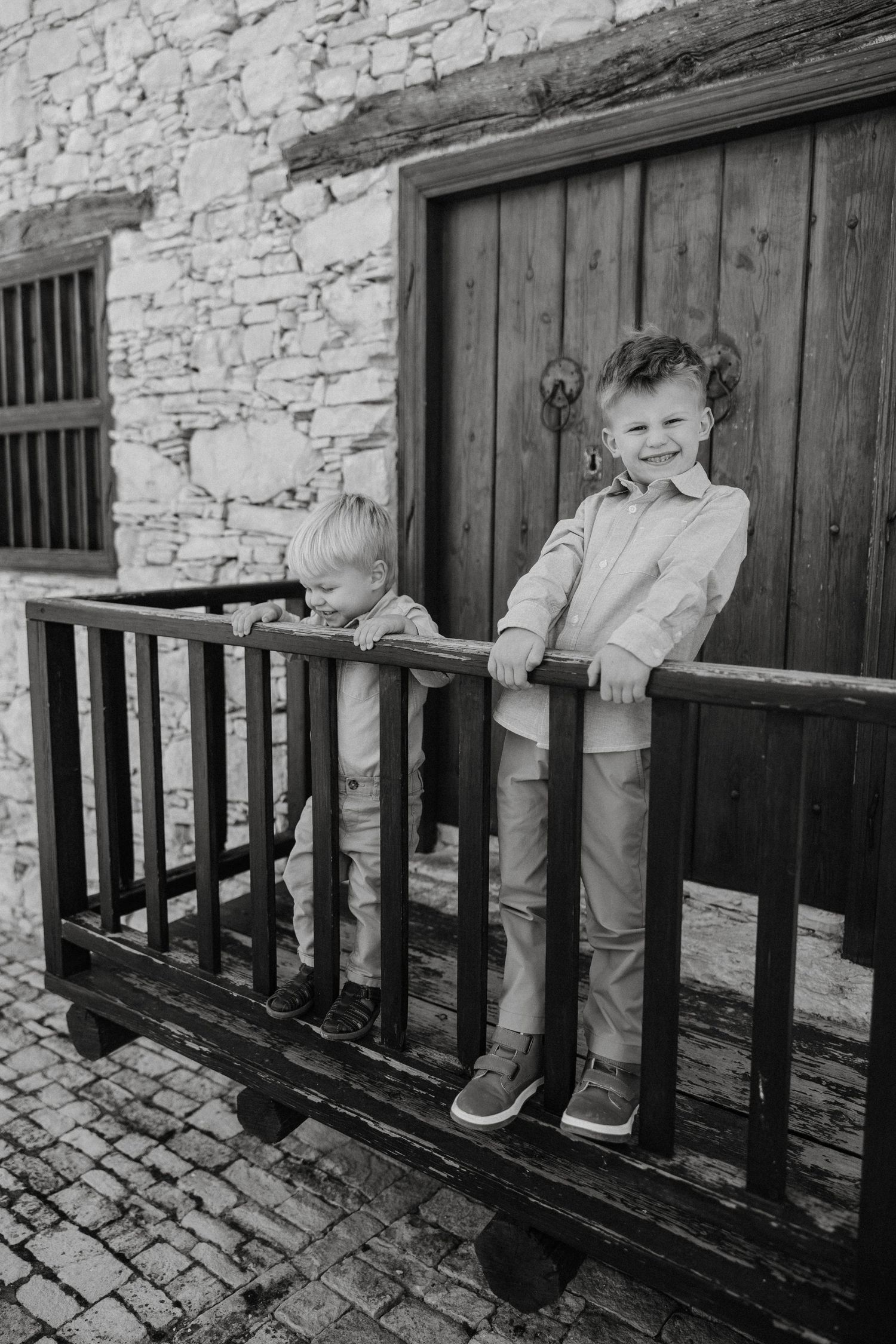 Family pictures taken in a fun way