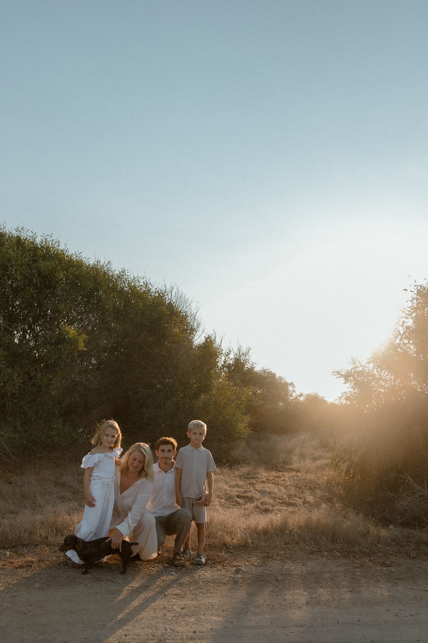 Sunset Family Photo taken by a professional photographer in Cyprus