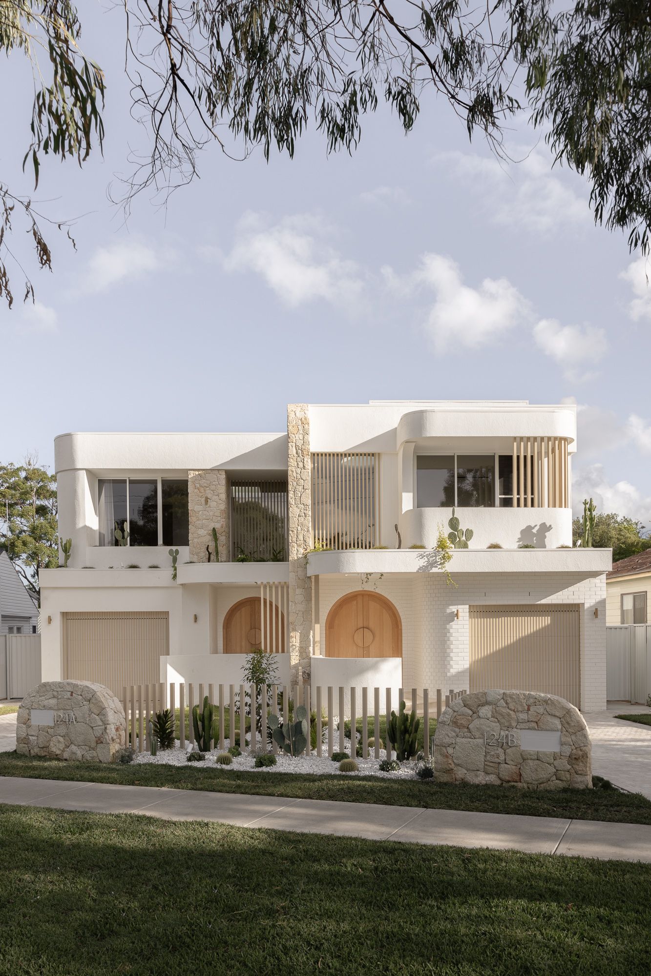 Exterior architectural photography of a luxury duplex in Miranda, Sutherland Shire NSW by Life in Still
