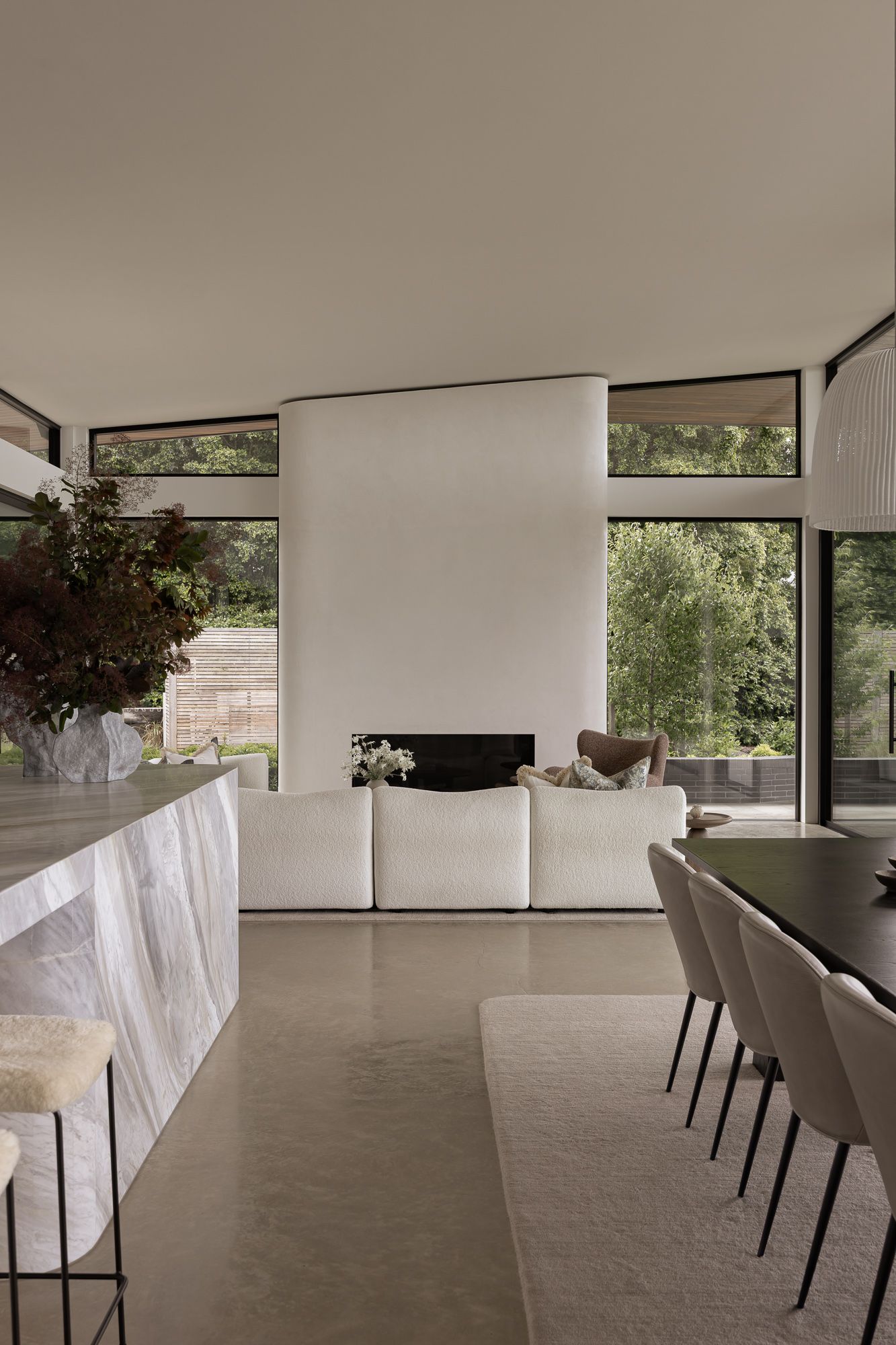 Interior architectural photography of a modern open plan living and dining space in Berry NSW, South Coast by Life in Still