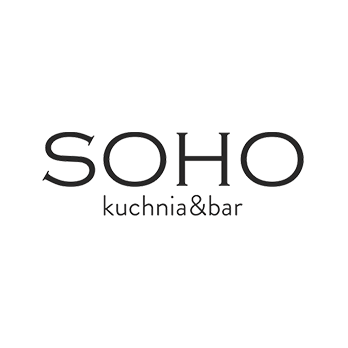 Black text logo for SOHO kuchnia&bar in a simple modern font.