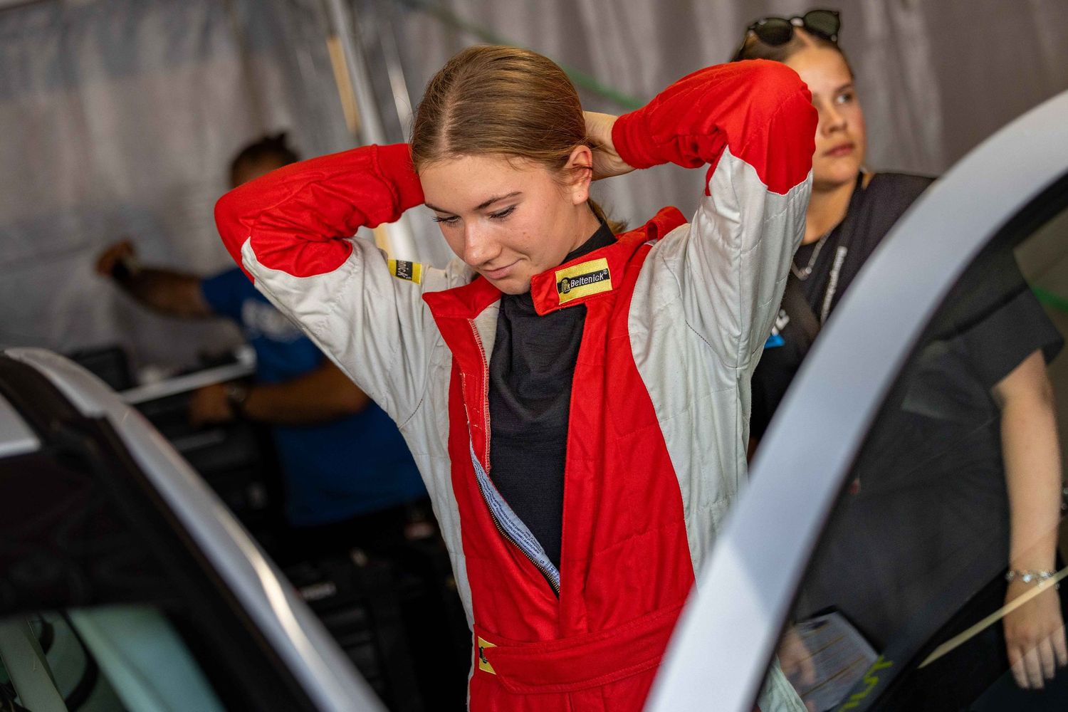Laura Böhme kurz vor dem Start