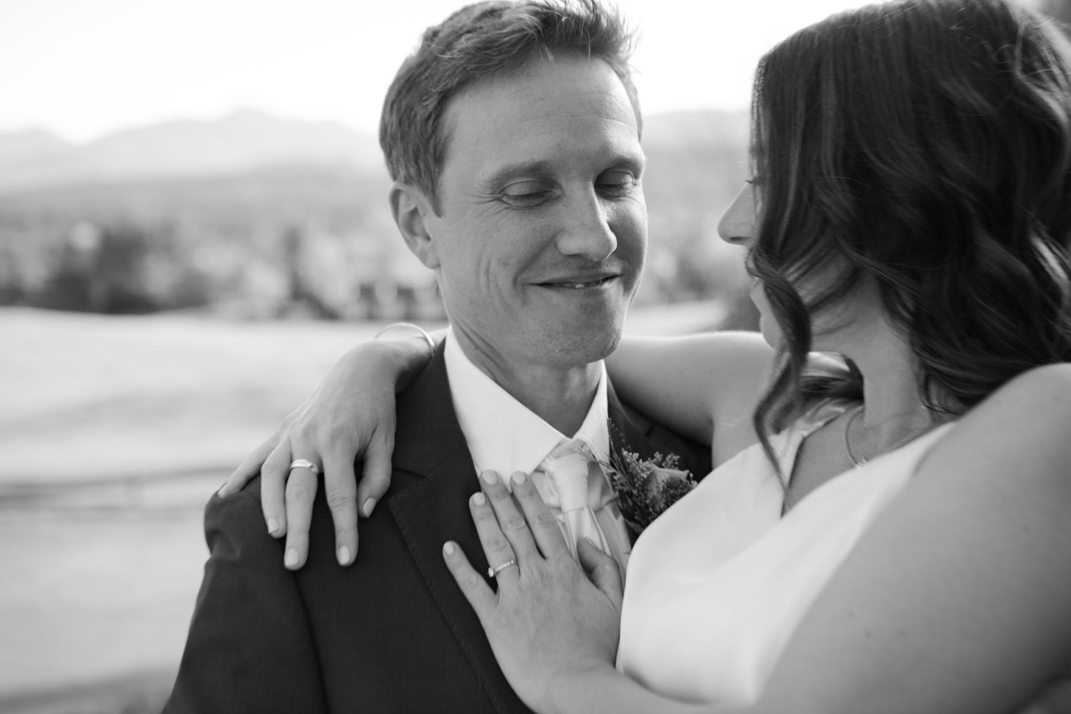 Close-up shots of a couple sharing intimate moments during their wedding ceremony.