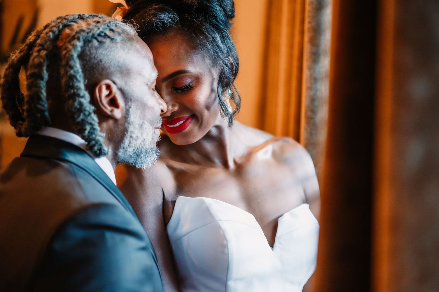 Intimate wedding couple portraits.